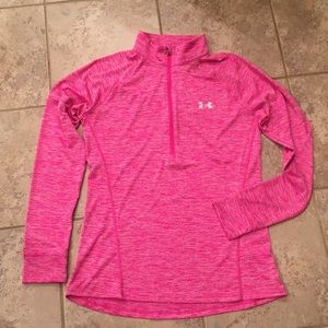 Under armour pink ladies 1/4 zip jacket